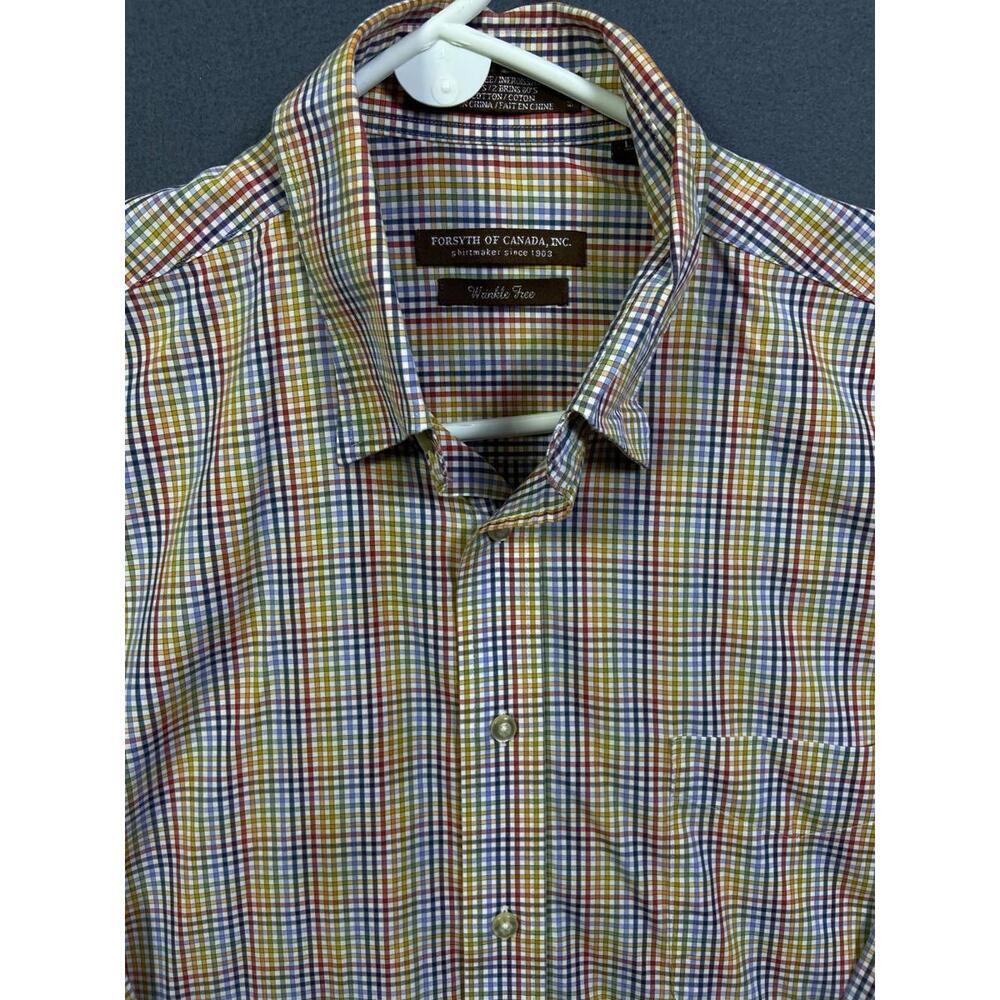 Vintage Forsyth of Canada Inc Wrinkle Free Non-Iron 2 Ply 80s Cotton Check Shirt